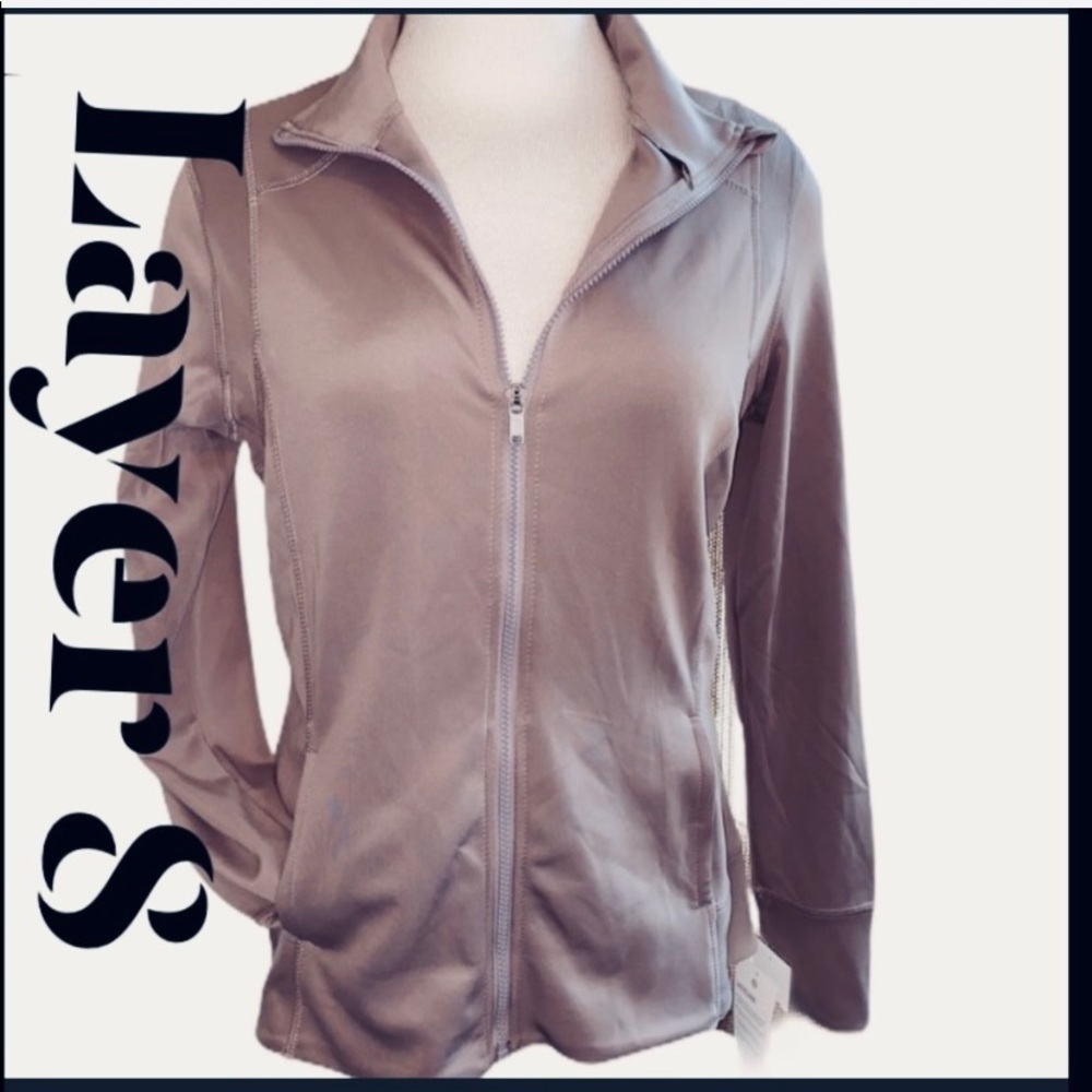 Layer 8 Zip Up Active Sport Jacket Color gray